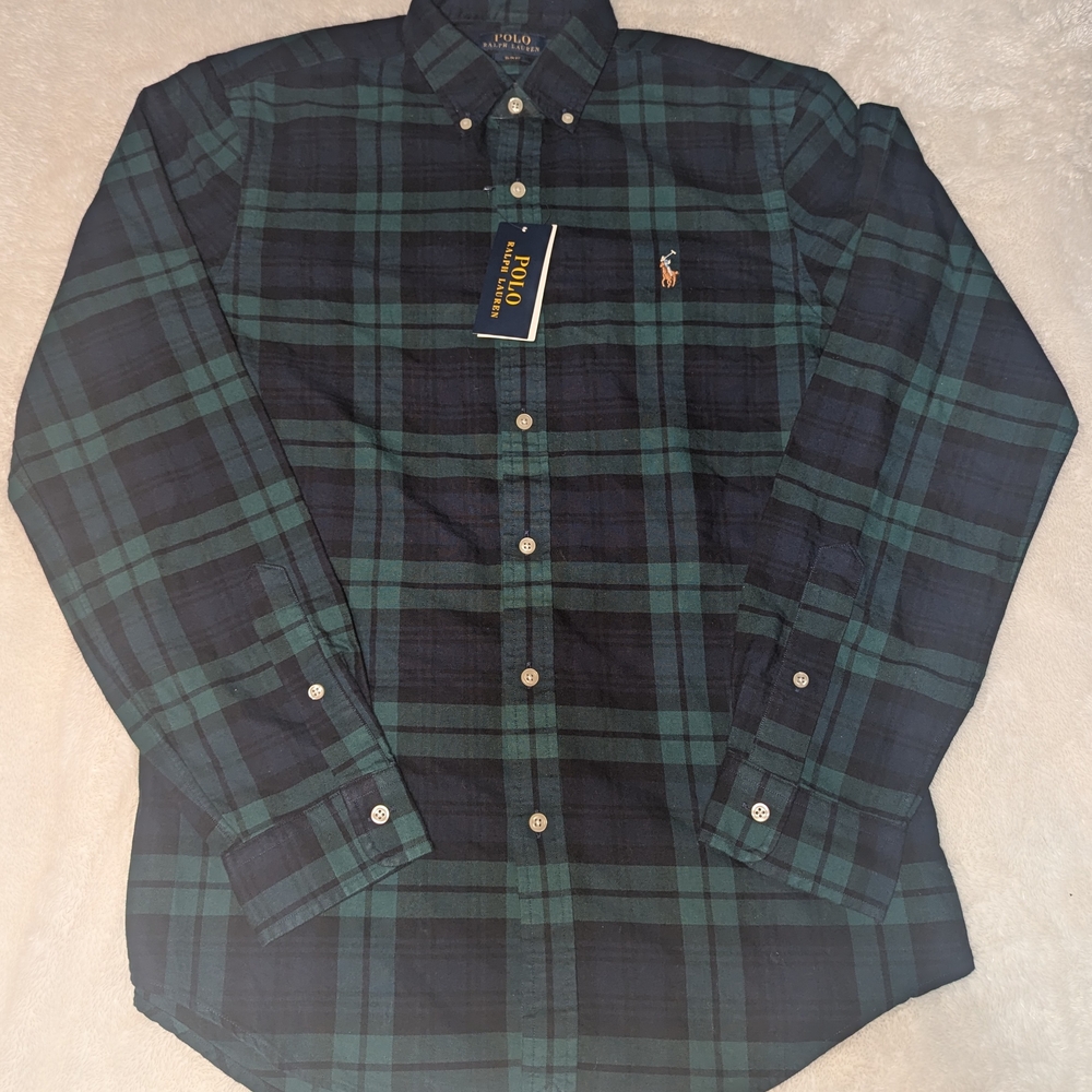 Polo by Ralph Lauren Men's Green Plaid Shirt